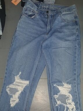 American Eagle Outfitters Distressed Light Blue Womens Jeans